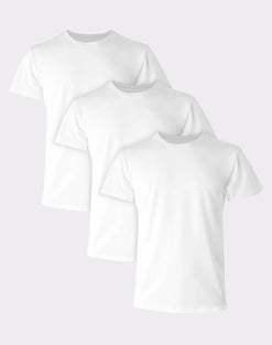 Hanes Ultimate Big Men's White T-Shirt Pack, Stretch Cotton, 3-Pack (Big & Tall Sizes)