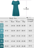 Chiclily Women's Summer Dresses Casual T Shirt Dresses Green Roses Large Short Sleeve Sundress with Pockets
