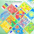 CraftBud Marbling Paint Kit & Toy for Kids Art with 5 Paint Colors,for Girls & Boys Ages 6+