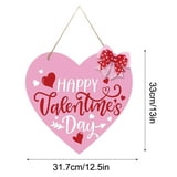 Augper Wood-printed Valentines Day Home Decorations  Wooden Heart Hanging Wall