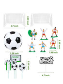 Soccer Cake Topper,14pcs Soccer Players Toys Football Cake Topper Decorations