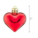 Valentine's Day Red & Pink Heart Filler Decorative Ornaments, 4.1 in, 12 Count