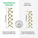 Spiral Bobby Pins Premium 8 Pack, Gold