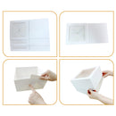 Way to Celebrate! 8x8x4 inch White Cake Boxes with Window, 3-Count