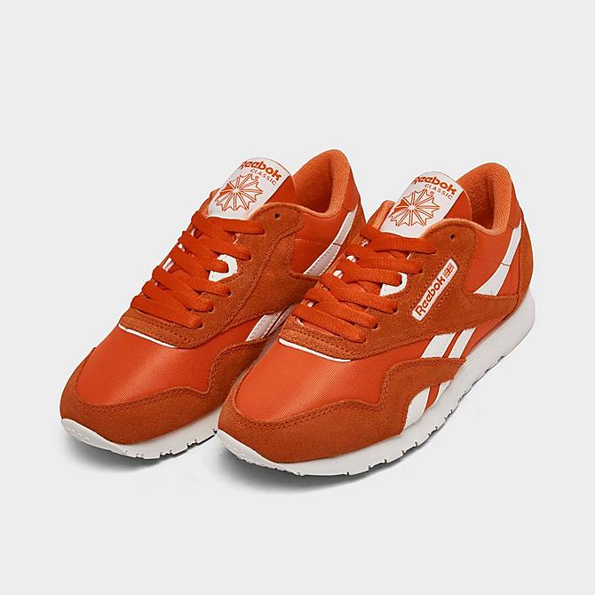 Reebok Women's Classic Nylon Slim Casual Shoes in Orange/Pump Orange