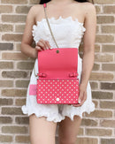 Kate Spade Printed Pvc Spencer Dots Chain Wallet
