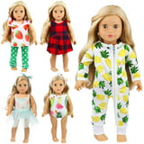 ZITA ELEMENT Baby Doll Clothes 14-16 Inch 5 Sets Doll Outfits Pajamas for 43cm New Born Baby Dolls