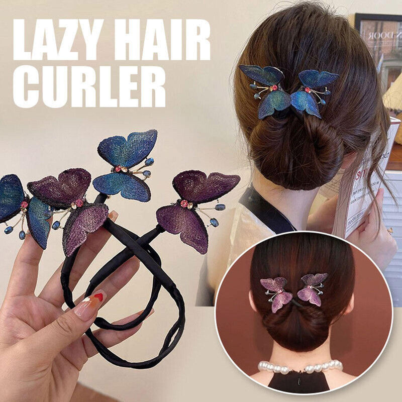 Women Lazy Hair Curler Butterfly Twisting Hair Clip AccessoriestP2 Maker J2E1