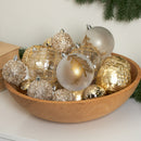 My Texas House Gold and White Hanging Shatterproof Ornament Set, 62 Count