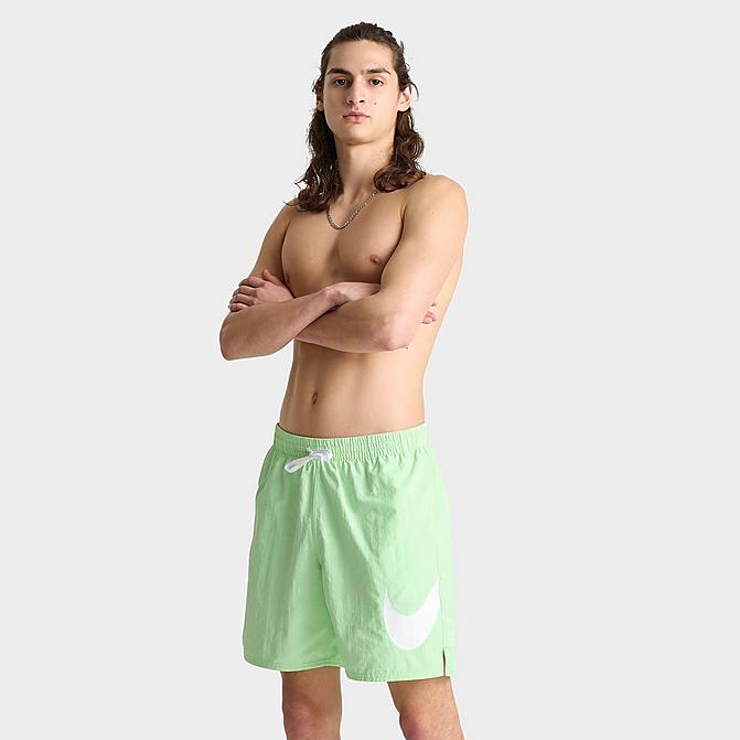 MEN'S NIKE SWIM LARGE SWOOSH GRAPHIC 7" VOLLEY SWIM SHORTS