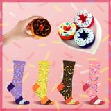 4 Pair Funny Socks Box for Woman- Donut Socks Gifts for Girls - Valentine's Day Gift for Woman