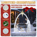 VEIKOUS 5ft Lighted Nativity Scene Christmas Decor Outdoor w/ 150 LED Lights,