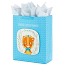 Hallmark 15" Extra Large Gift Bag with Tissue Paper (Sweet Little Prince Lion) for Baby Showers, Kids Birthdays and More