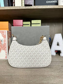 Michael Kors Cora Medium Light Cream PVC Pouchette Bag