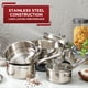 T-fal Cook & Strain Stainless Steel Cookware Set, 14 Piece Set, Dishwasher Safe