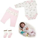 Miaio 17-22 inch Reborn Baby Dolls Clothes - Newborn Baby Doll Matching Outfit Accessories Gift Set - J