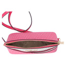Michael Kors Womens Jet Set Medium Dome Crossbody Leather Handbag 35S3GTVC6V-Epink
