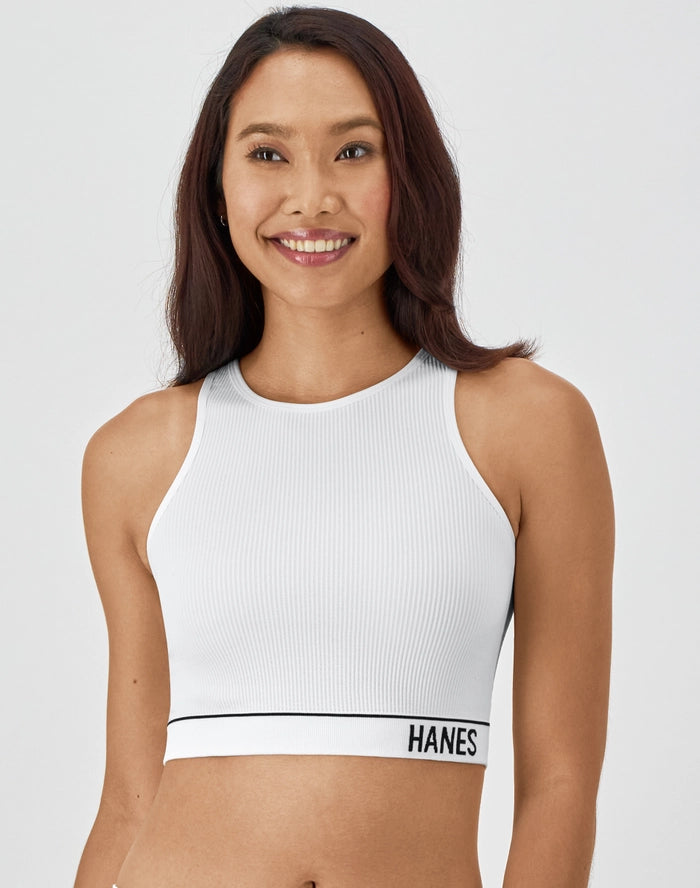 Hanes Originals Women's Rib Crop Bralette