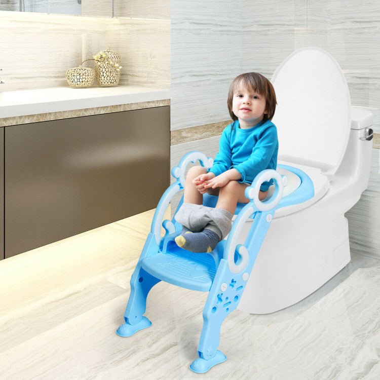 Adjustable Foldable Toddler Toilet Training Seat Chair