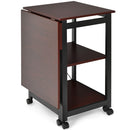 Folding Writing Office Desk with Storage Shelves