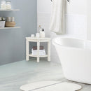 Corner Shower Bench Stool with Storage Shelf for Shaving Legs