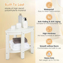 Corner Shower Bench Stool with Storage Shelf for Shaving Legs