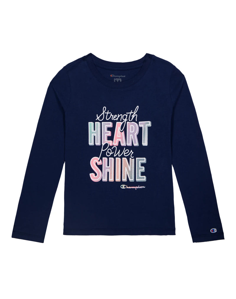 Big Girls’ Classic Long-Sleeve T-Shirt, Heart Shine