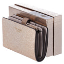 Kate Spade Glimmer Metallic Medium Compact Bifold Wallet Glittering Gold