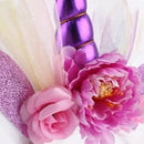 Glitter Unicorn Horn Headband Hair Flowers Animal Ears Headdress Headpiece for Party