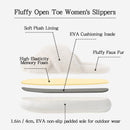 Slippers for Women Indoor, Women's Fuzzy Slippers, Cross Band Slippers Indoor Outdoor Soft Open Toe Slippers, White