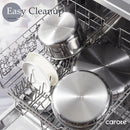 Carote Nonstick Cookware Sets, 16 Pcs Stainless Steel Non Stick Pots and Pans Set