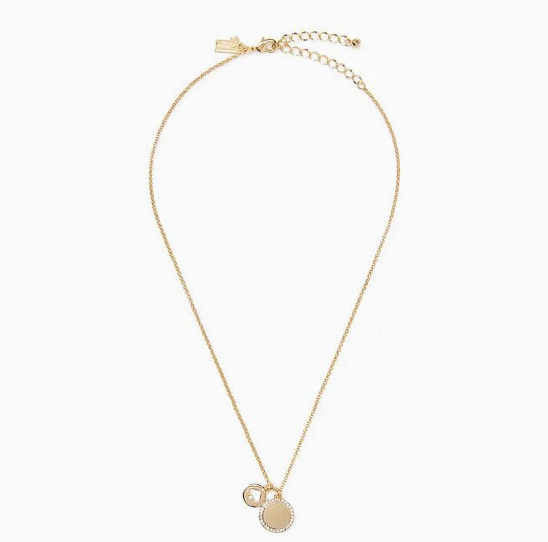 Kate Spade New York Necklace Spot The Spade Pave Charm Pendant Gold