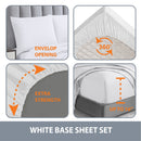 6PC Twin Complete Bedding Set (Comforter, Sheets, Pillowcases, Bed Skirt, Shams) Bed In A Bag, Taupe