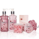 Lovestee Cherry Rose Spa Kit Bath Salt, Body Scrub & Lotion Basket
