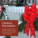 Set of 3 Pre-Lit Christmas Bows, Indoor/Outdoor LED Holiday Decor w/ 8 Light