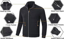 QPNGRP Men's Lightweight Jacket Casual Jacket Waffle Knitted Black Jacket Coat 3XL