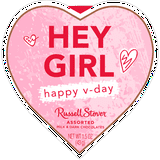 Russell Stover Valentine's Day Conversation Heart Milk & Dark Chocolate Gift Box (3 Piece)