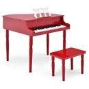 30-Key Wood Toy Kids Grand Piano with Bench and Music Rack