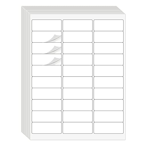 1" x 2-5/8" Address Labels 900 labels sticker paper for Laser/Ink Jet Printer mailing labels 8.5"×11" white 30 per sheet