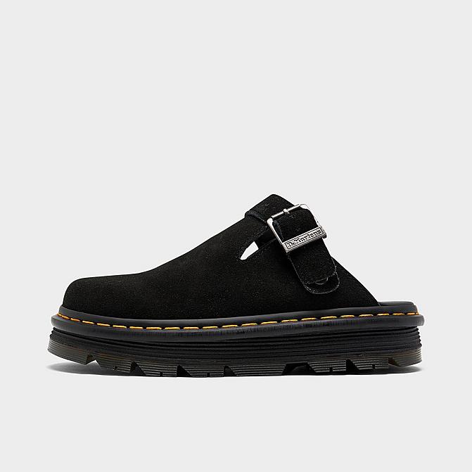 Dr. Martens Women's Zebzag Suede Slingback Mule Sandals in Black/Black