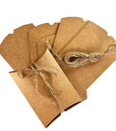 Hello Hobby Gift Pillow Box, 6 Pieces, Kraft, Size 3.5 x 4.75