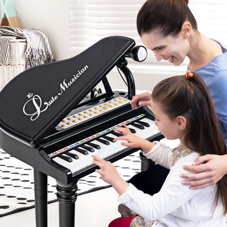 31 Keys Kids Piano Keyboard with Stool and Piano Lid