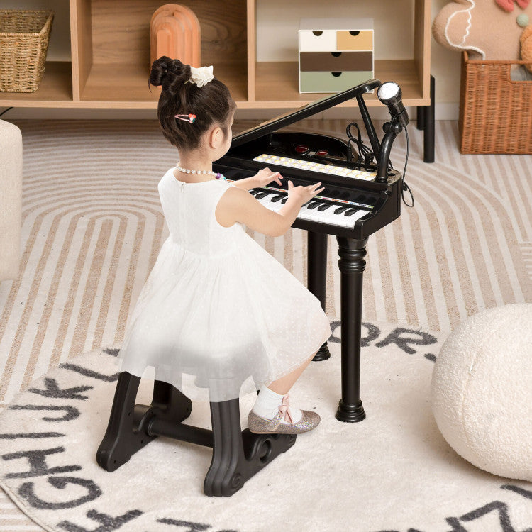 31 Keys Kids Piano Keyboard with Stool and Piano Lid