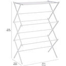 Amazon Basics Foldable Portable Laundry Rack for Air Drying Clothing, Indoor Outdoor Use - 14.5" D x 29.5" W x 41.8" H, White