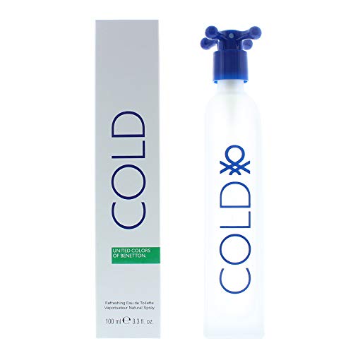 Benetton Cold for Men Eau de Toilette Spray, 3.3 Ounce