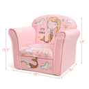 Super Soft Velvet Lamb/Mermaid Kids Couch Sofa with Armrests