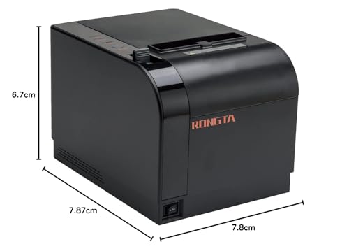 Rongta Thermal Receipt Printer, 80mm Receipt Printers, Thermal Pos Printer with Auto Cutter Support Cash Drawer,USB Serial Ethernet Support ESC/POS, Compatible with Windows/Mac/Linux