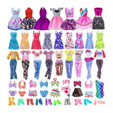 32 PCS Doll Clothes and Accessories Including 5 Party Dresses (No Doll)