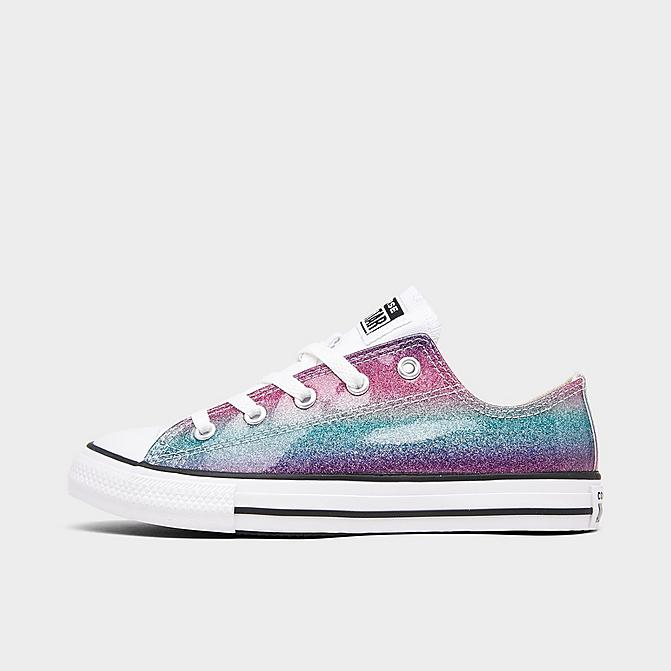 GIRLS' LITTLE KIDS' CONVERSE CHUCK TAYLOR ALL STAR GLITTER DRIP LOW TOP CASUAL SHOES