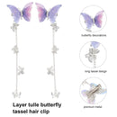 4pcs Hair Clips Butterfly Hairpins Long Tassel Hair Accessories Girls Hair Decorations